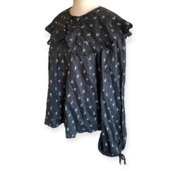 Universal Thread Balloon Long Sleeve Embroidered Button-Down Shirt Size XSMALL - Picture 6 of 13